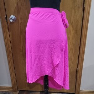 Maverick Vibrant Pink Women's Swim Coverup Wrap Skirt